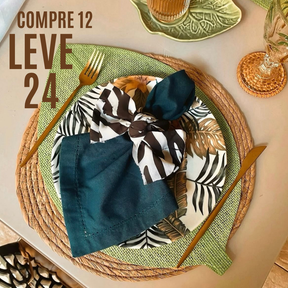 Conjunto de  24 Talheres Dourados Gold Glamour Em Aço Inox -Compre 1 Leve 2