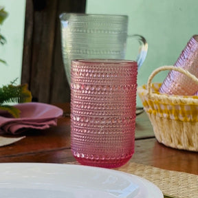 Jogo de Copos de Vidro Pérola Glamour 6 Unidades – Elegância na Mesa | Lar Equipado