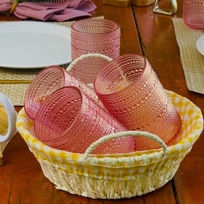 Jogo de Copos de Vidro Pérola Glamour 6 Unidades – Elegância na Mesa | Lar Equipado