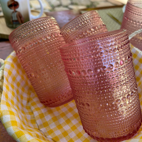 Jogo de Copos de Vidro Pérola Glamour 6 Unidades – Elegância na Mesa | Lar Equipado