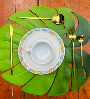 Conjunto de  24 Talheres Dourados Gold Glamour Em Aço Inox -Compre 1 Leve 2