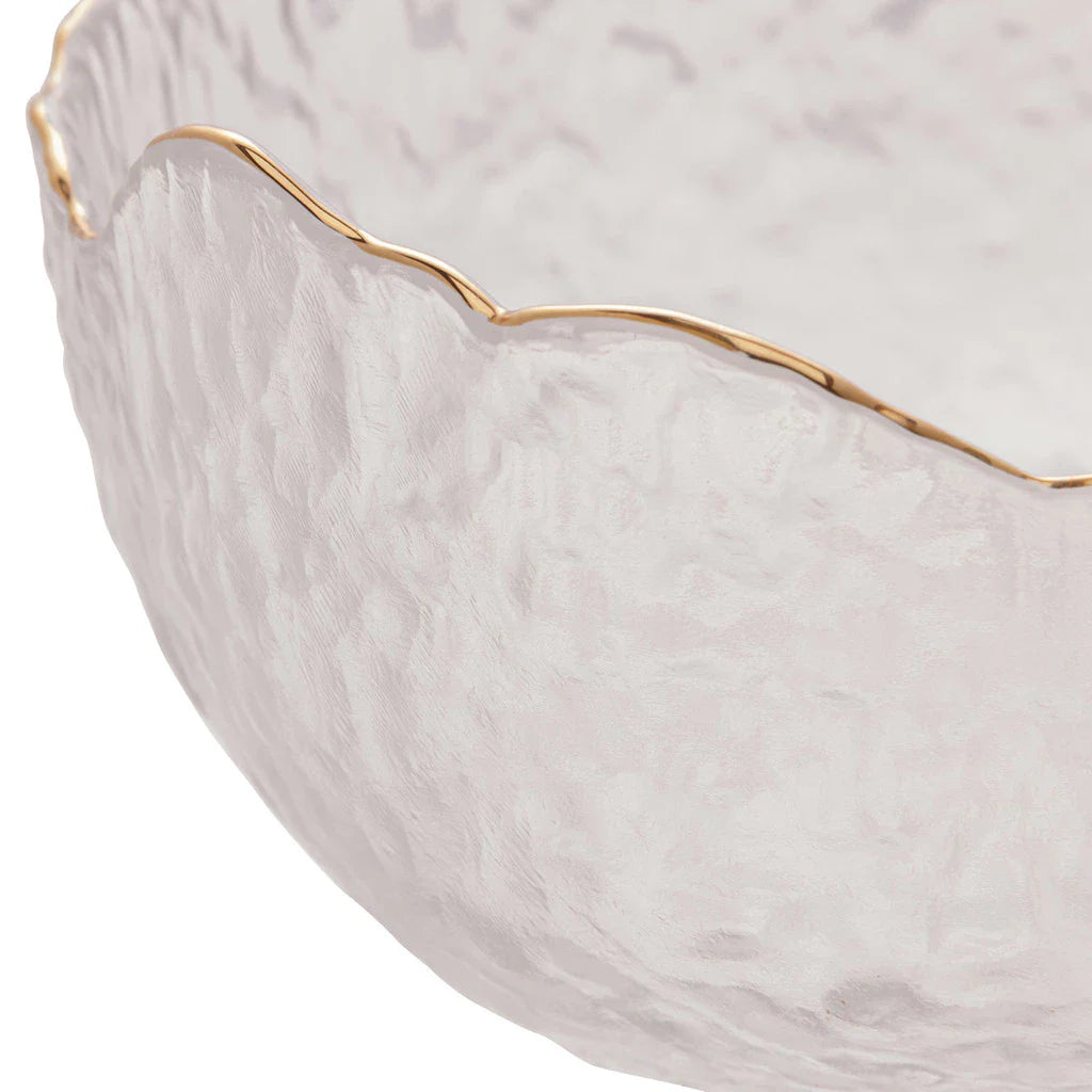 Kit 3 Bowls Cristal Martelado Taj com Fio de Ouro – Wolff