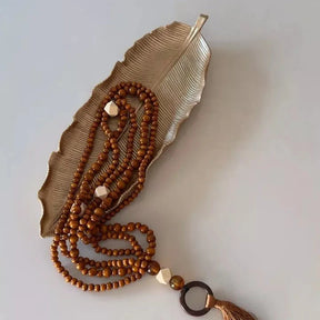 Centro de Mesa Formato Folha 66 cm – Decoração Sofisticada