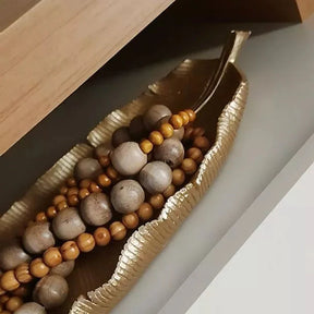 Centro de Mesa Formato Folha 66 cm – Decoração Sofisticada