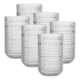 Jogo de Copos de Vidro Pérola Glamour 6 Unidades – Elegância na Mesa | Lar Equipado