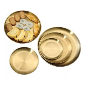 Kit 3 Bandejas Douradas  – Organização com Estilo para Banheiro, Cozinha e Mesa Posta