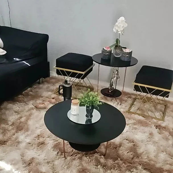 Conjunto de Mesa de Centro e Mesa Lateral  de MDF — Elegância e Versatilidade para sua Sala