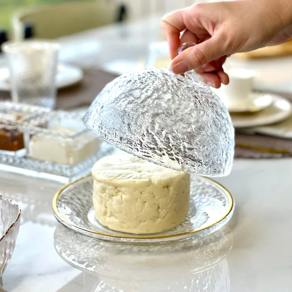 Conjunto de Queijeira + Manteigueira  + Açucareiro - Mesa Posta Lar Equipado